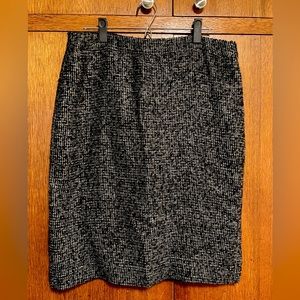 J. Crew wool blend tweed metallic pencil skirt 12